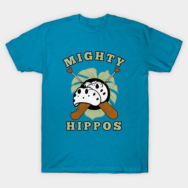 Mighty Hippos (w/ text) T-Shirt by Skipper Kevin